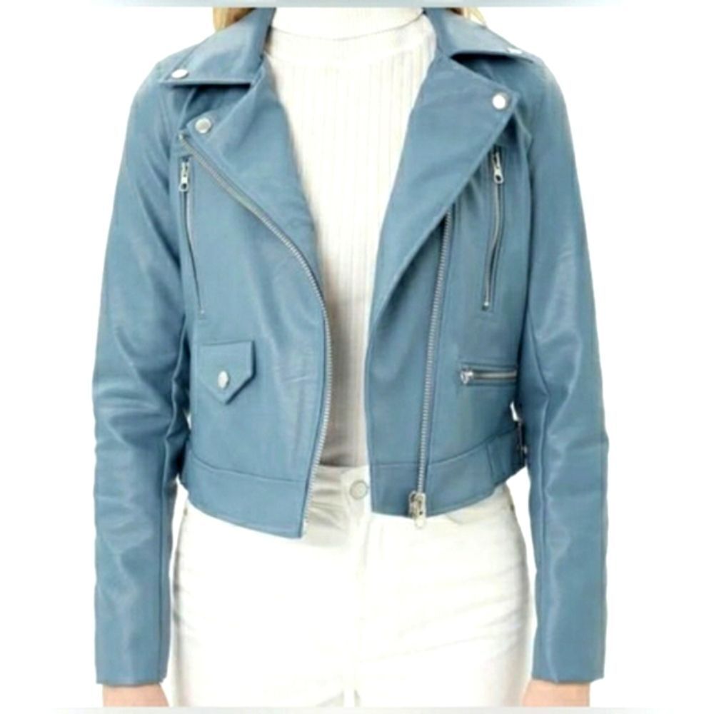 Love Tree Faux Leather Moto Jacket Sz Med